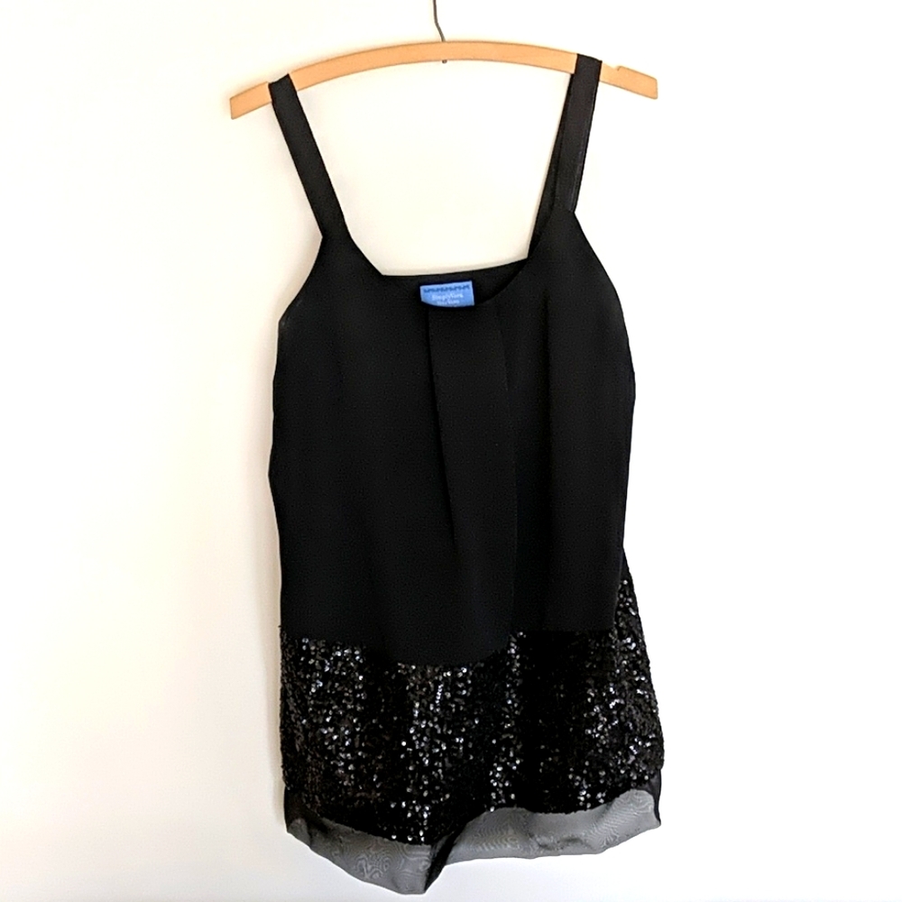 Simply Vera Vera Wang black sequined tank